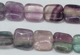 CFL174 15.5 inches 14*14mm square natural fluorite beads wholesale