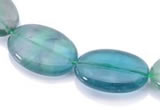 CFL19 8*12mm oval A- grade natural fluorite beads Wholesale