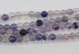 CFL200 15.5 inches 4mm round purple fluorite gemstone beads wholesale