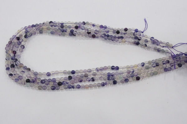 CFL200 15.5 inches 4mm round purple fluorite gemstone beads wholesale