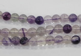 CFL201 15.5 inches 6mm round purple fluorite gemstone beads wholesale