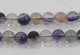 CFL202 15.5 inches 8mm round purple fluorite gemstone beads wholesale