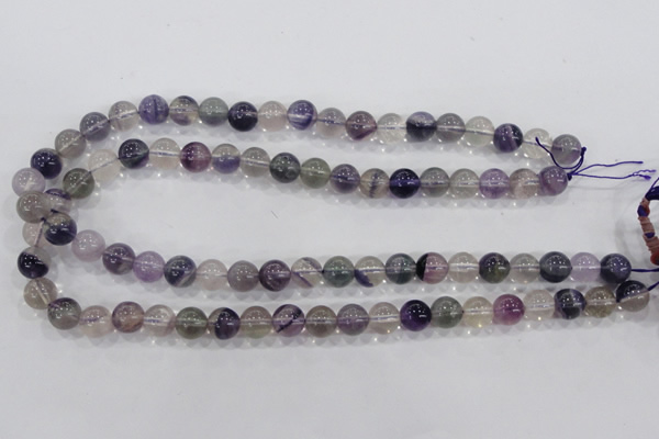 CFL203 15.5 inches 10mm round purple fluorite gemstone beads wholesale