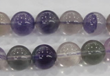 CFL204 15.5 inches 12mm round purple fluorite gemstone beads wholesale