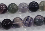 CFL205 15.5 inches 14mm round purple fluorite gemstone beads wholesale