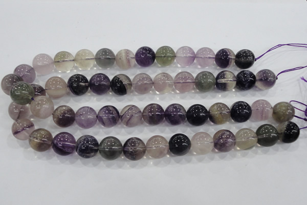 CFL206 15.5 inches 16mm round purple fluorite gemstone beads wholesale