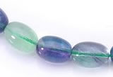 CFL25 A- grade 10*14mm egg-shaped natural fluorite gemstone bead