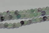 CFL250 15.5 inches 4mm faceted round natural fluorite beads