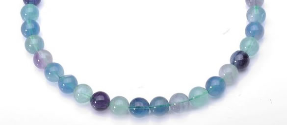 CFL28 16 inch B grade 8mm round natural fluorite beads Wholesale