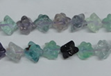 CFL302 15.5 inches 8*8mm carved cube natural fluorite beads