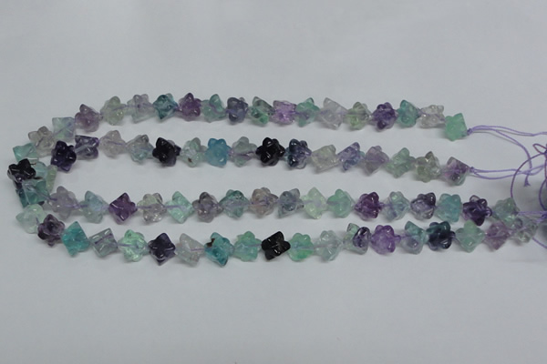 CFL302 15.5 inches 8*8mm carved cube natural fluorite beads