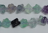 CFL304 15.5 inches 12*12mm carved cube natural fluorite beads