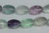 CFL307 15.5 inches 10*14mm faceted rice natural fluorite beads