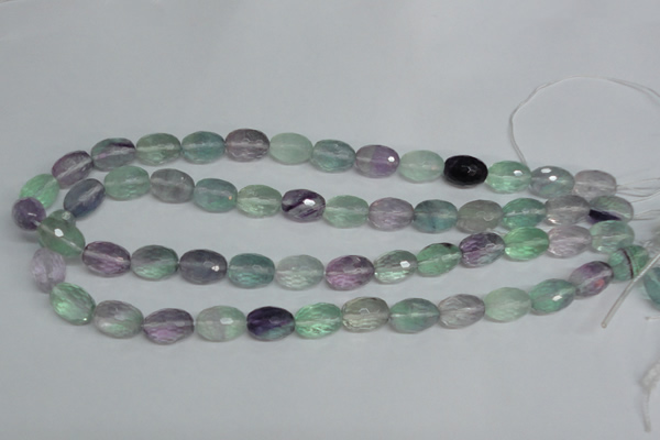 CFL307 15.5 inches 10*14mm faceted rice natural fluorite beads