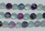 CFL324 15.5 inches 8mm faceted round natural fluorite beads