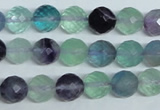 CFL325 15.5 inches 10mm faceted round natural fluorite beads