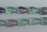 CFL327 15.5 inches 6*10mm teardrop natural fluorite beads