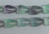 CFL328 15.5 inches 8*14mm teardrop natural fluorite beads