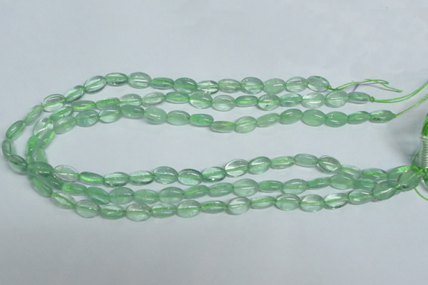 CFL335 15.5 inches 8*12mm oval natural green fluorite beads