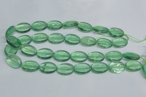 CFL337 15.5 inches 18*25mm oval natural green fluorite beads