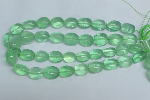 CFL340 15.5 inches 15*20mm nugget natural green fluorite beads