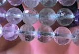 CFL414 15.5 inches 7mm faceted round fluorite gemstone beads