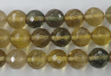 CFL454 15.5 inches 10mm faceted round rainbow fluorite beads