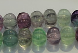 CFL468 15.5 inches 10*14mm pumpkin natural fluorite beads