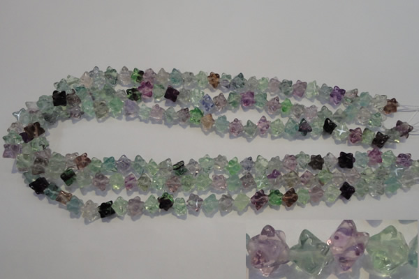 CFL480 15.5 inches 6*6mm carved cube natural fluorite beads