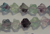 CFL481 15.5 inches 8*8mm carved cube natural fluorite beads