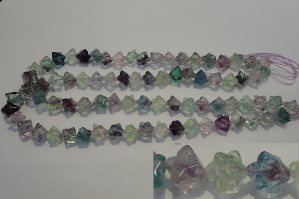 CFL481 15.5 inches 8*8mm carved cube natural fluorite beads