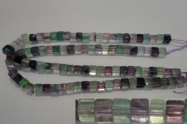 CFL489 15.5 inches 8*8mm cube natural fluorite beads