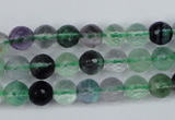 CFL52 15.5 inches 8mm faceted round AB grade natural fluorite beads