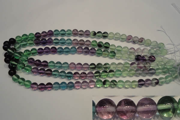 CFL552 15.5 inches 8mm round fluorite gemstone beads wholesale