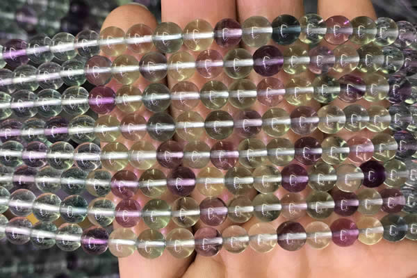 CFL586 15.5 inches 6mm round AAAAA grade fluorite gemstone beads