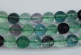 CFL62 15.5 inches 8mm faceted round A grade natural fluorite beads