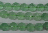 CFL623 15.5 inches 10mm faceted round green fluorite beads wholesale