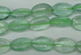 CFL642 15.5 inches 10*14mm oval green fluorite beads wholesale