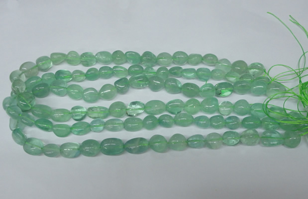 CFL655 15.5 inches 8*10mm - 9*13mm nuggets green fluorite beads