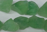 CFL658 15.5 inches 12*18mm - 15*25mm nuggets matte green fluorite beads