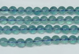 CFL661 15.5 inches 6mm round AB grade blue fluorite beads wholesale