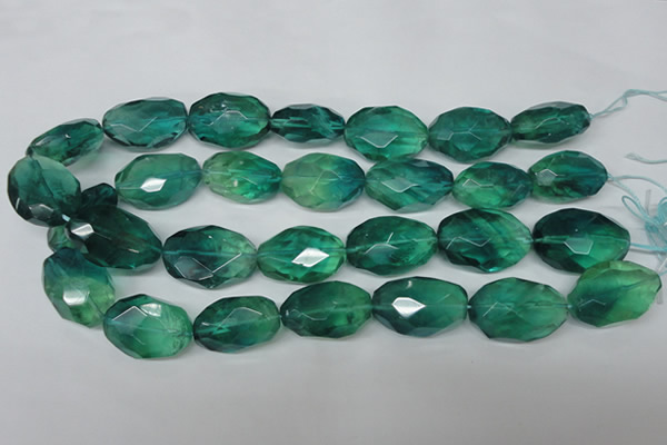 CFL685 15.5 inches 18*28mm faceted nuggets blue fluorite beads wholesale