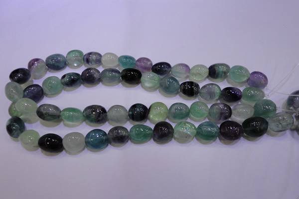 CFL722 15.5 inches 13*16mm nuggets natural fluorite beads wholesale