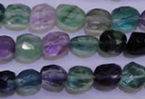 CFL725 15.5 inches 9*11mm faceted nuggets natural fluorite beads