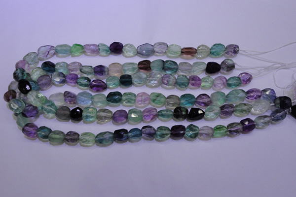 CFL725 15.5 inches 9*11mm faceted nuggets natural fluorite beads