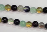 CFL751 15.5 inches 6mm round rainbow fluorite gemstone beads