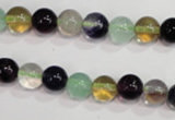 CFL752 15.5 inches 8mm round rainbow fluorite gemstone beads