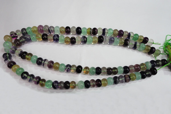 CFL761 15.5 inches 5*8mm rondelle rainbow fluorite gemstone beads