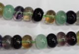 CFL762 15.5 inches 6*10mm rondelle rainbow fluorite gemstone beads