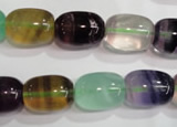 CFL772 15.5 inches 12*16mm drum rainbow fluorite gemstone beads